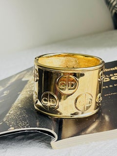 Bracelet « Manschette » unisexe emblématique Christian Dior Vintage Haute Couture