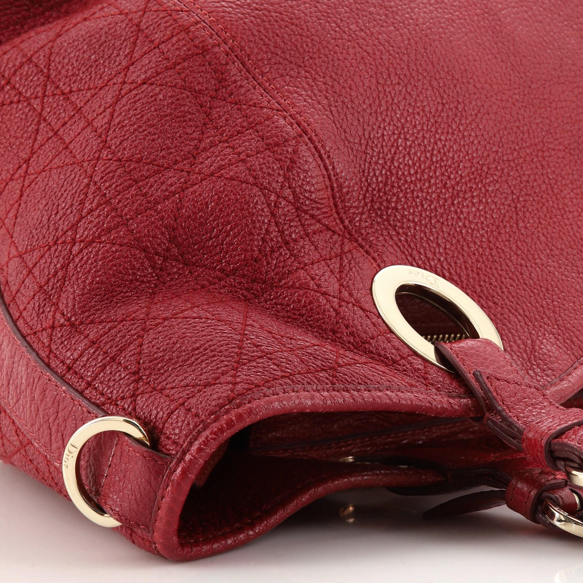 Christian Dior Vintage Hobo Cannage Gestepptes Leder Medium 3