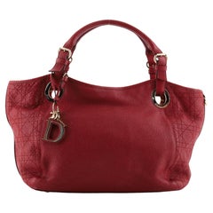 Christian Dior Vintage Hobo Cannage Gestepptes Leder Medium