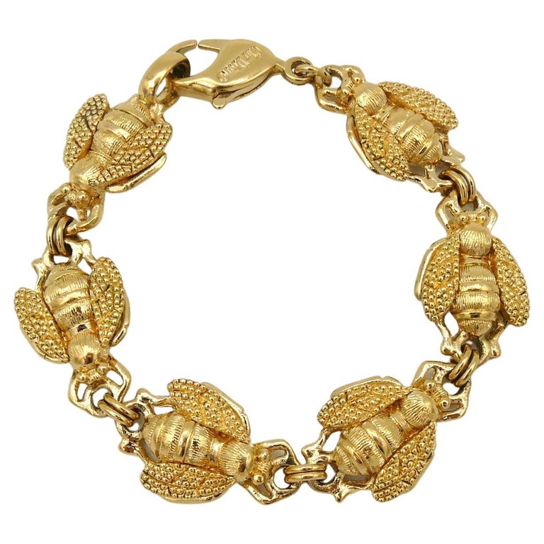 Christian Dior Vintage Iconic Bee Bracelet For Sale at 1stDibs