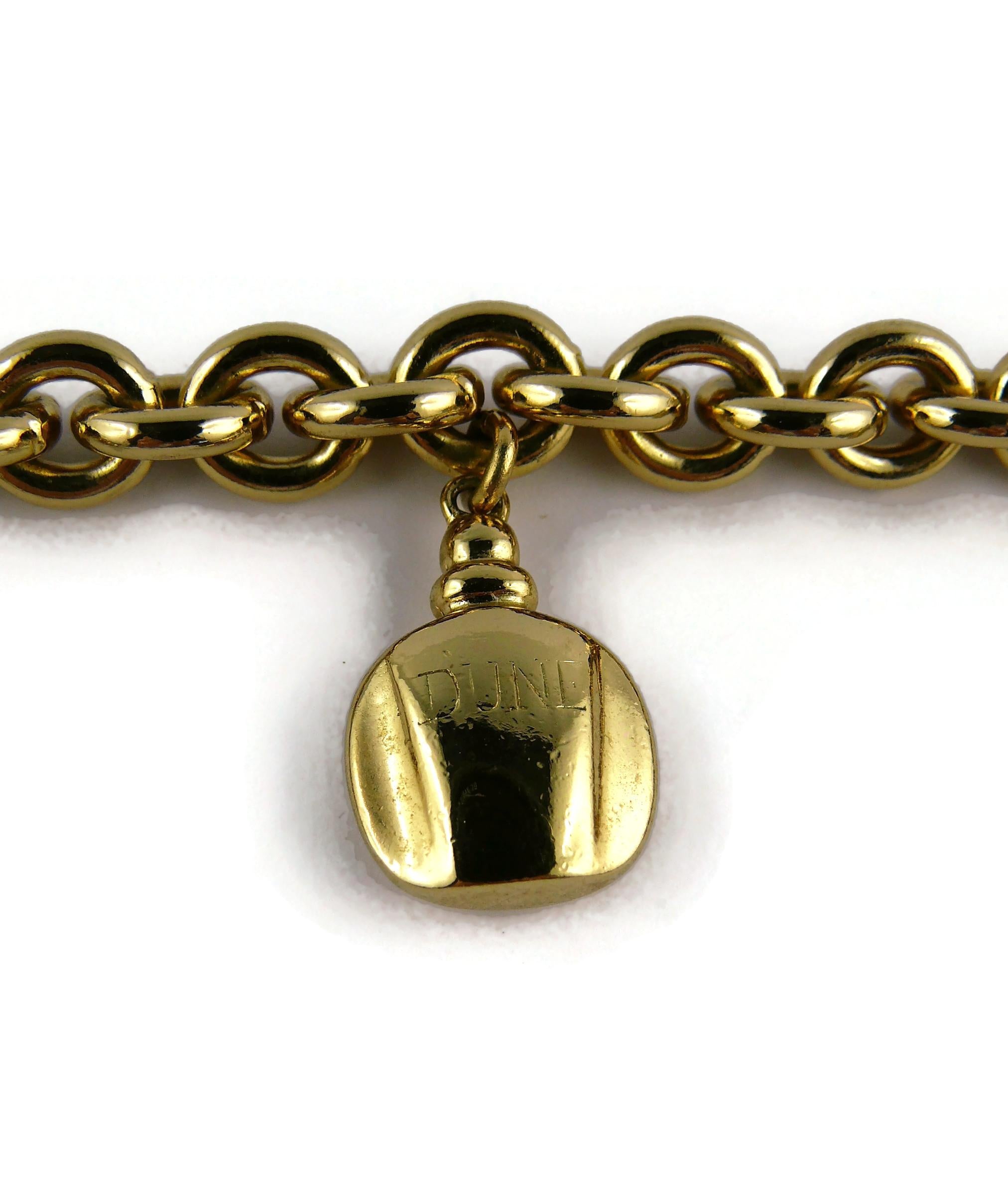 Christian Dior Vintage Ikonische Goldfarbene getönte Charms-Halskette im Angebot 6