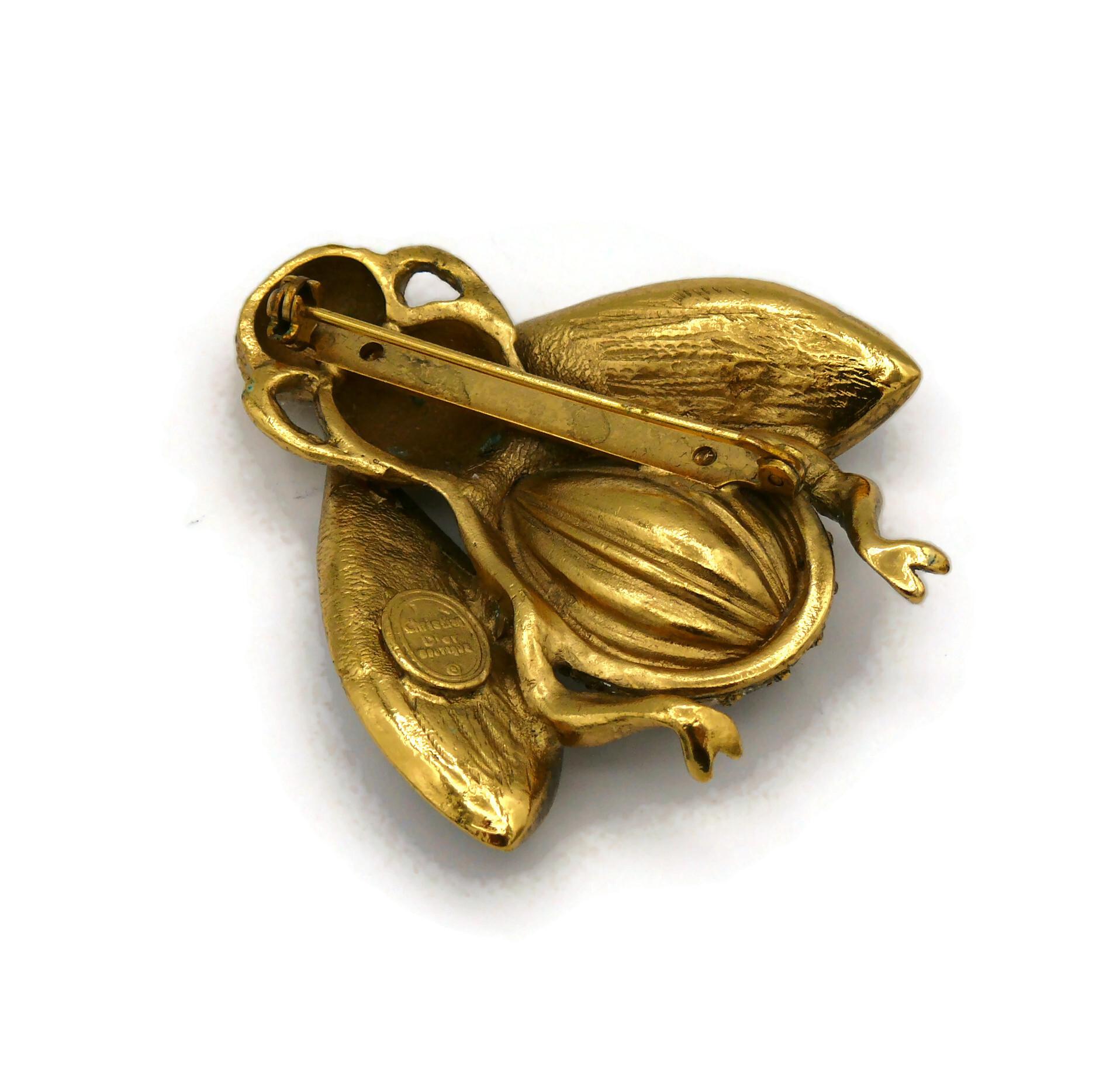 CHRISTIAN DIOR Vintage Iconic Jewelled Bee Brooch 4