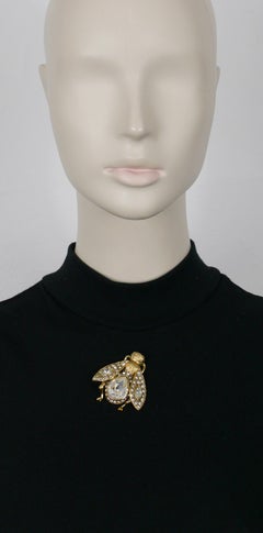 CHRISTIAN DIOR Vintage Iconic Jewelled Bee Brooch