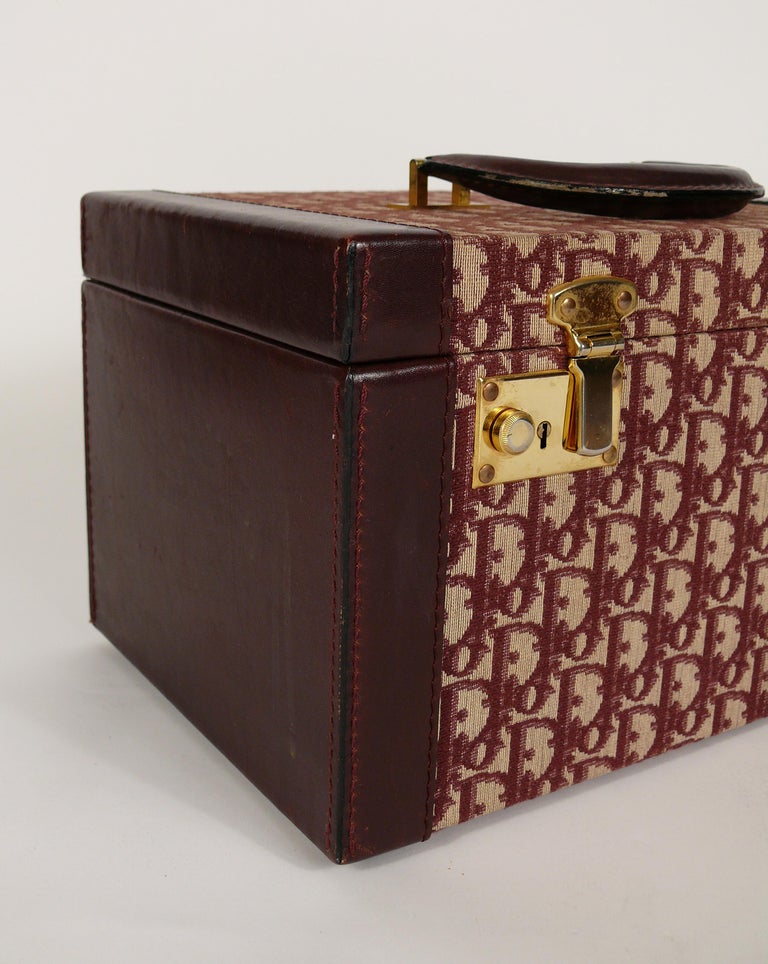 Christian Dior Vintage Iconic Trotter Monogram Vanity Case For Sale at