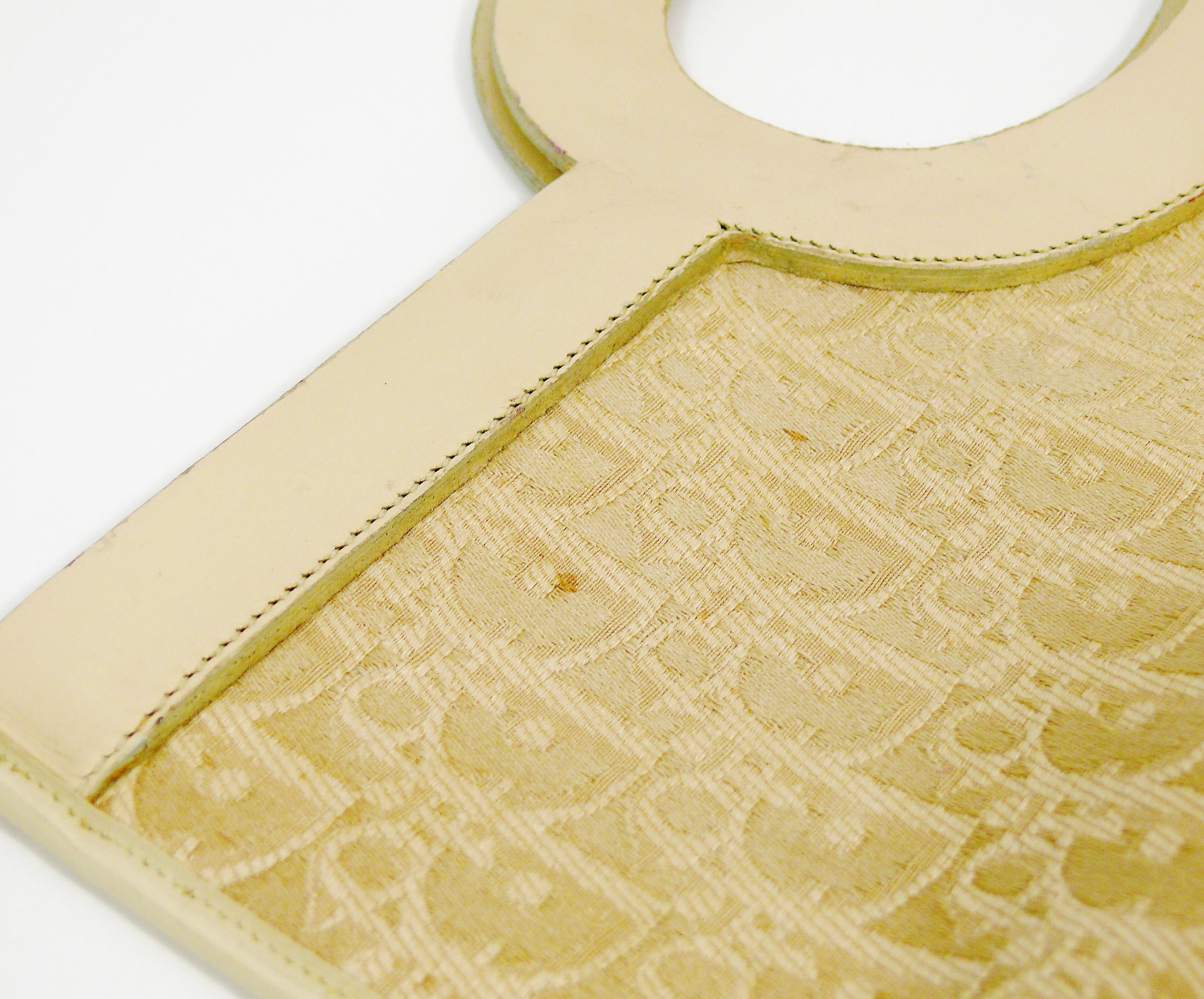 Christian Dior Vintage Ivory Monogram Iconic Convertible Canvas Bag 12
