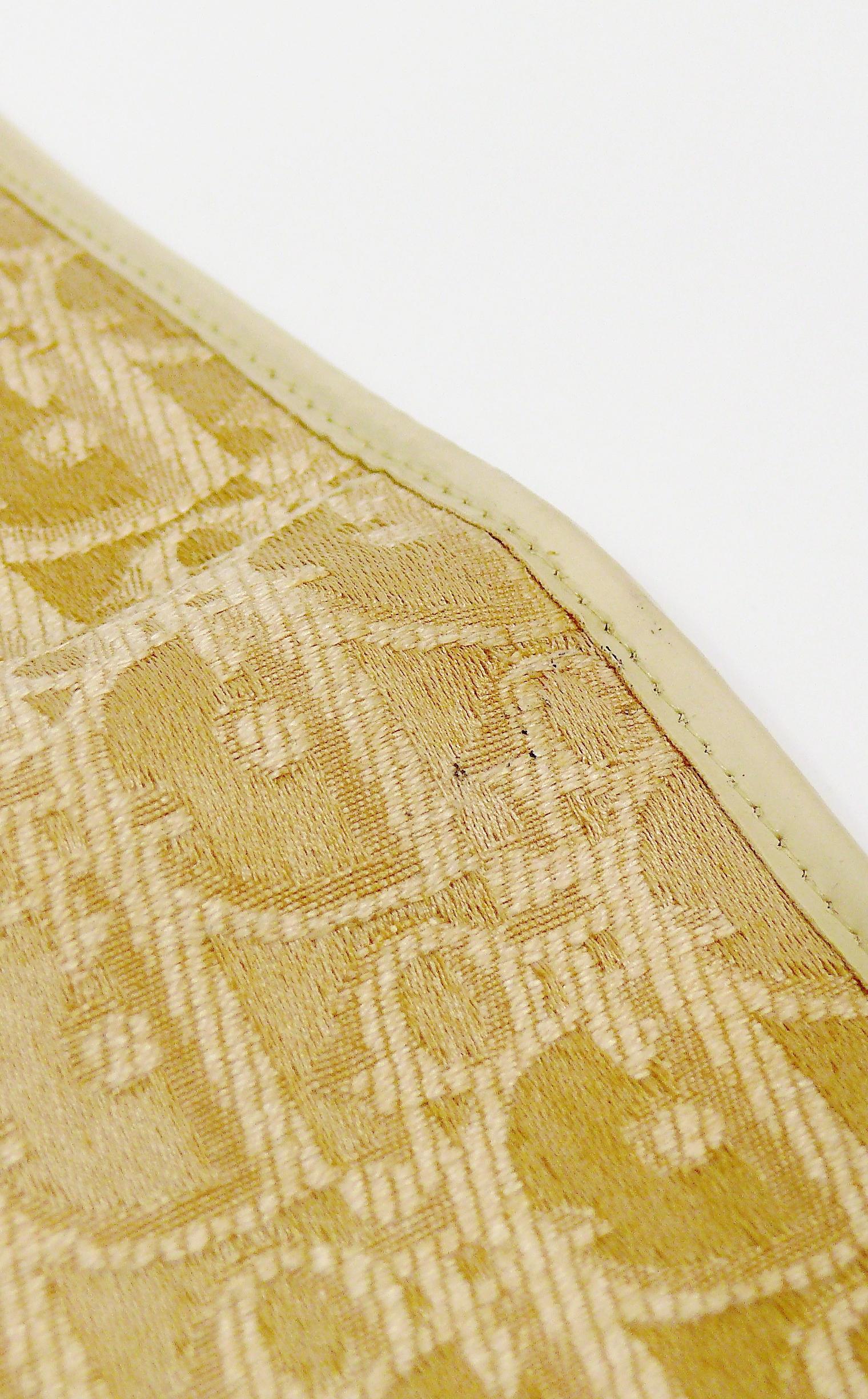 Christian Dior Vintage Ivory Monogram Iconic Convertible Canvas Bag 14