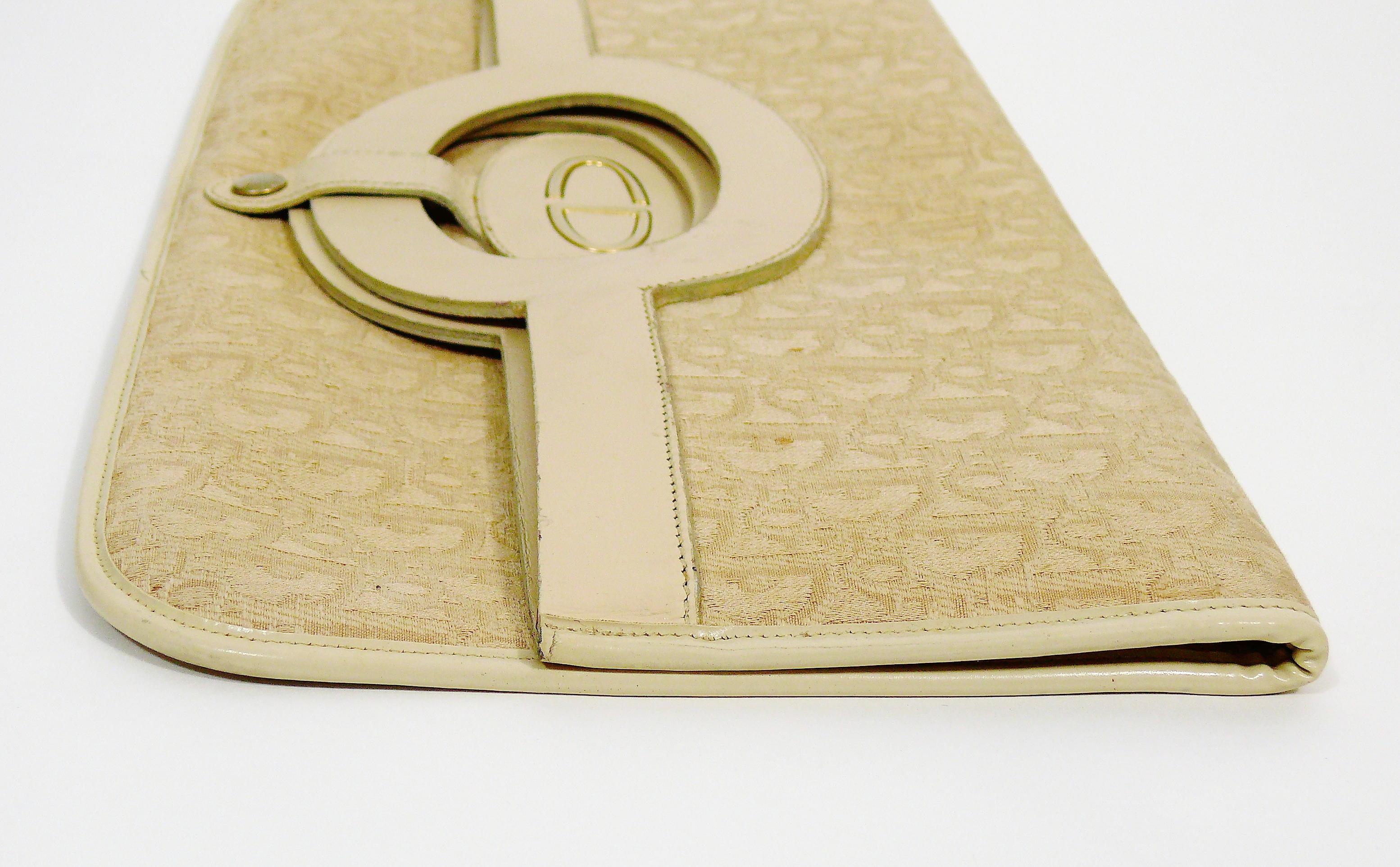 Christian Dior Vintage Ivory Monogram Iconic Convertible Canvas Bag 3