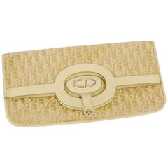 Christian Dior Vintage Ivory Monogram Iconic Convertible Canvas Bag