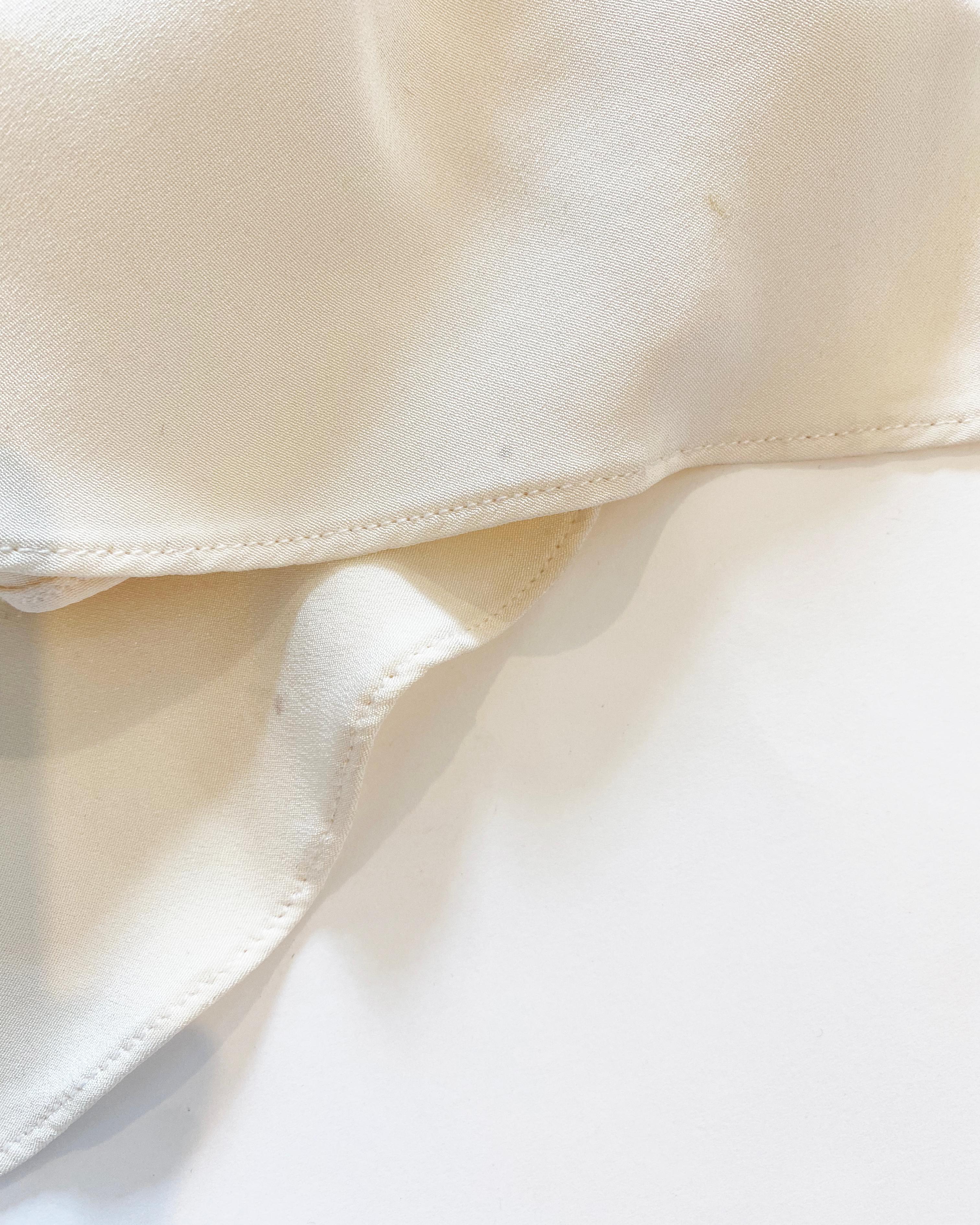 Christian Dior Vintage ivory white fit and flare silk wedding bridal gown dress 15