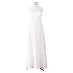 Christian Dior Vintage ivory white fit and flare silk wedding bridal gown dress