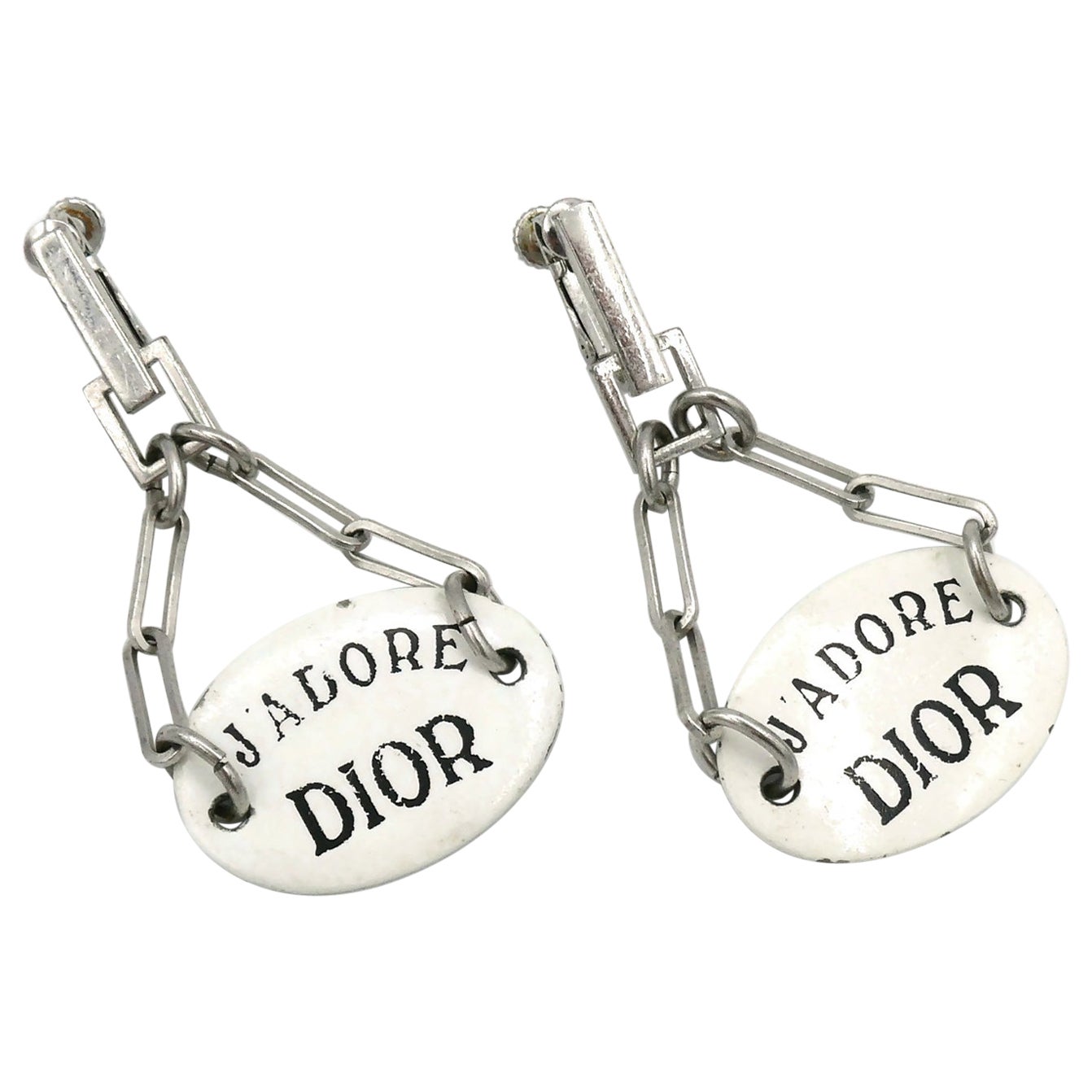 Orecchini pendenti con smalto J'Adore Dior vintage di Christian Dior