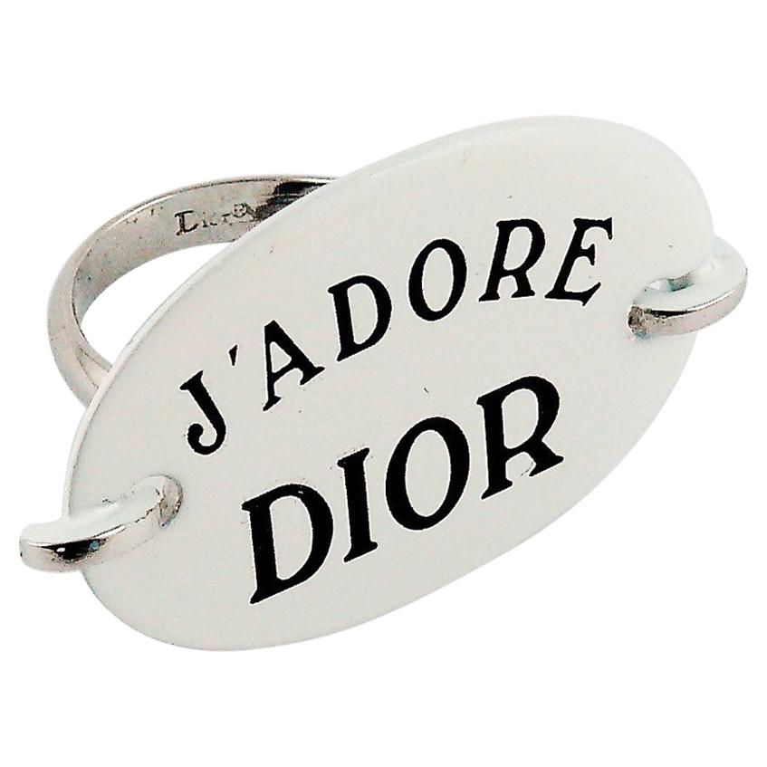 Christian Dior Vintage J'Adore Dior Enamel Ring For Sale