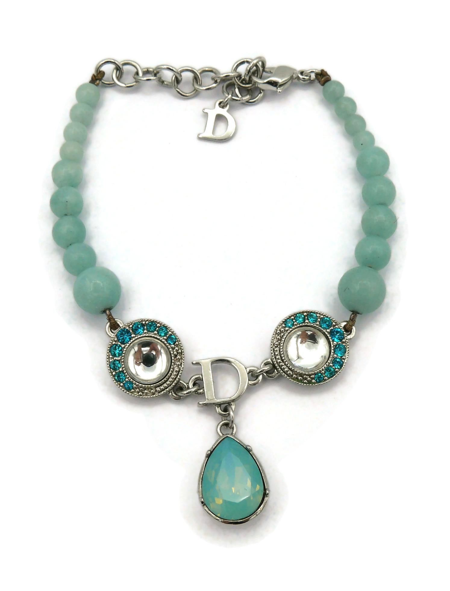 CHRISTIAN DIOR Vintage Perlenarmband mit Juwelen und Perlen Damen im Angebot
