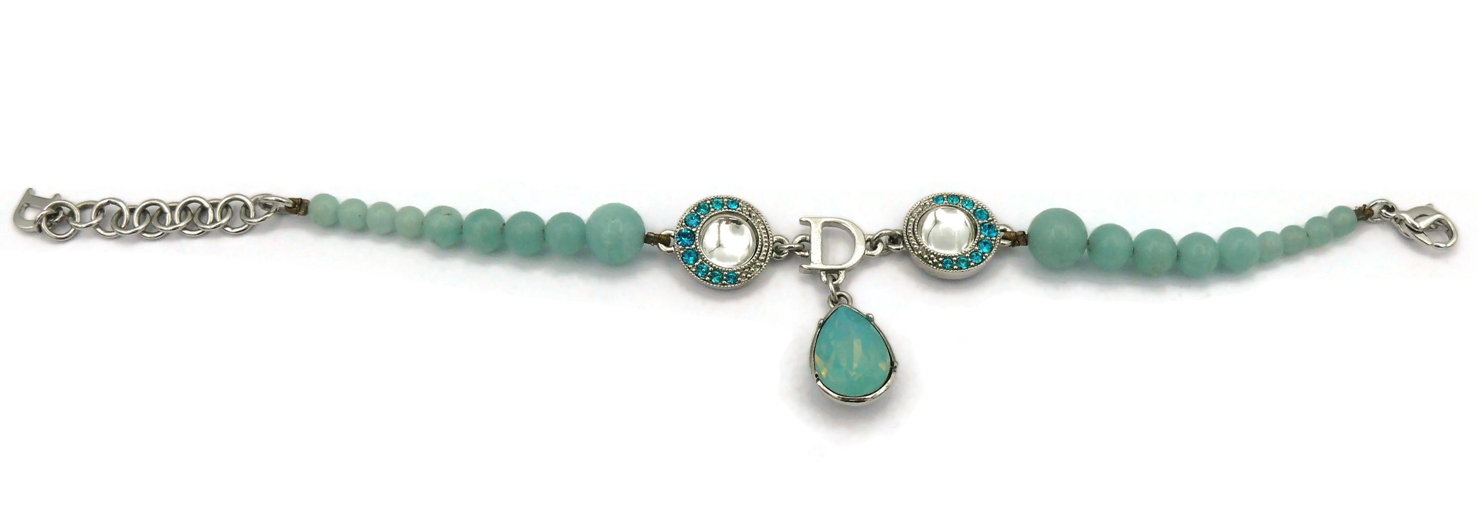 CHRISTIAN DIOR Vintage Jewelled Beaded Bracelet For Sale 4