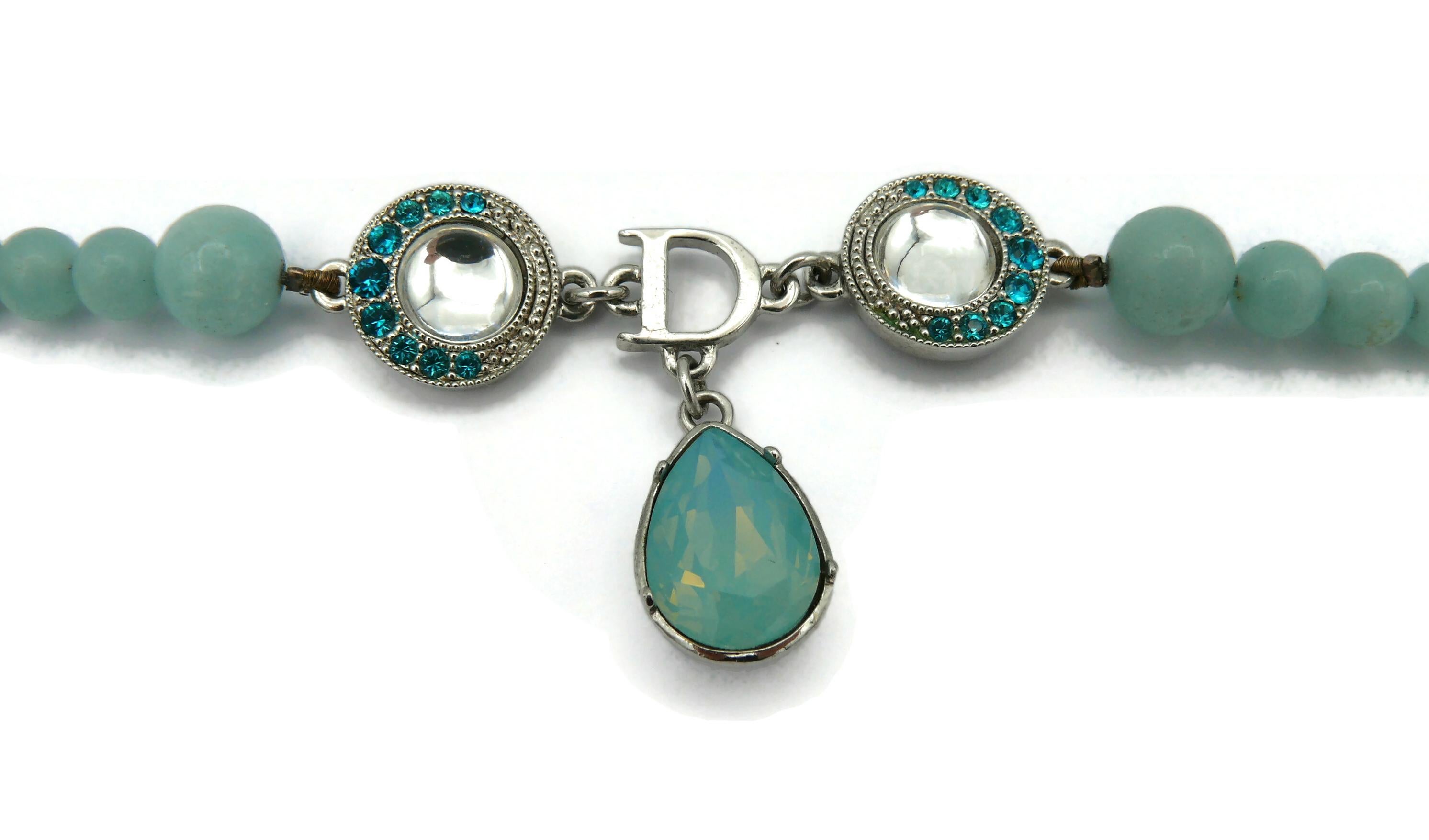 CHRISTIAN DIOR Vintage Jewelled Beaded Bracelet For Sale 5