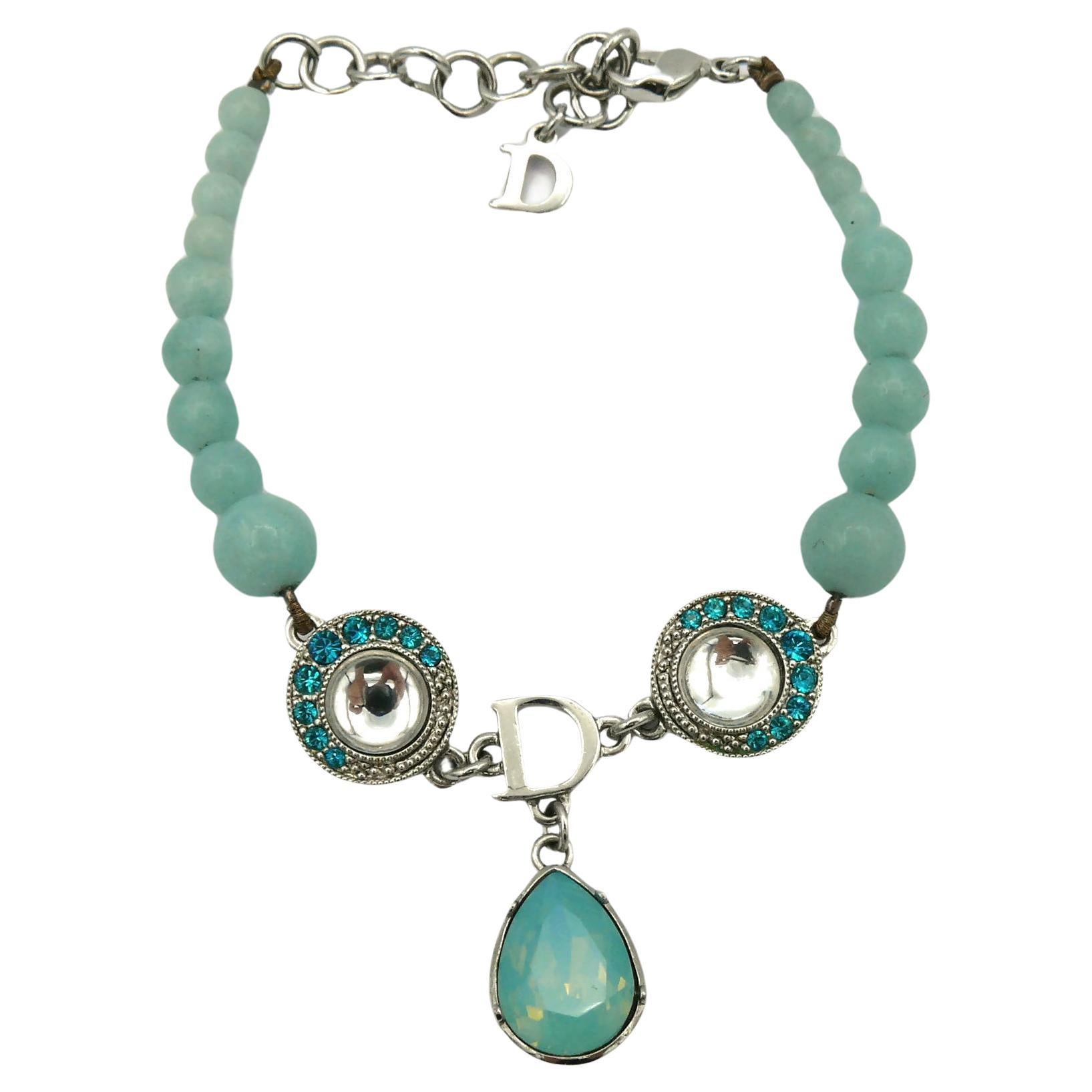 CHRISTIAN DIOR Vintage Perlenarmband mit Juwelen und Perlen im Angebot
