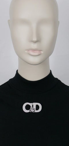 CHRISTIAN DIOR Vintage Jewelled CD Ladybug Brooch