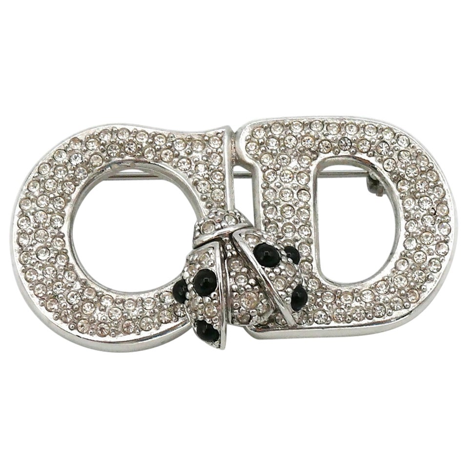 CHRISTIAN DIOR Vintage Juwelen CD Ladybug Brosche