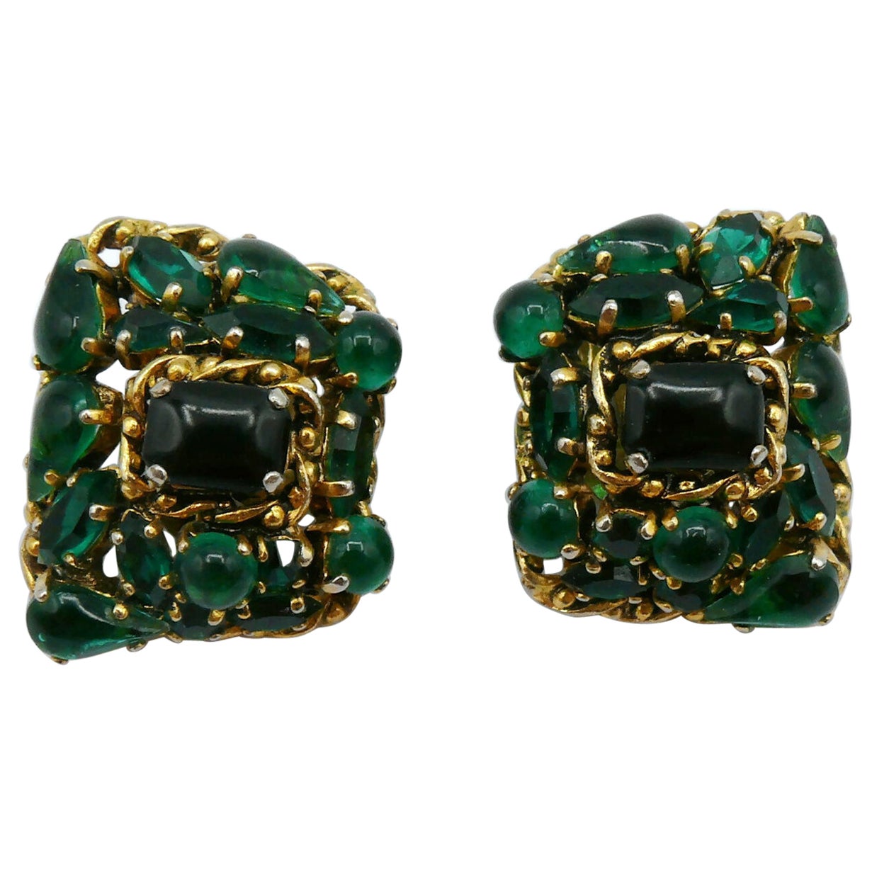 CHRISTIAN DIOR Pendientes de clip vintage, 1963 en venta