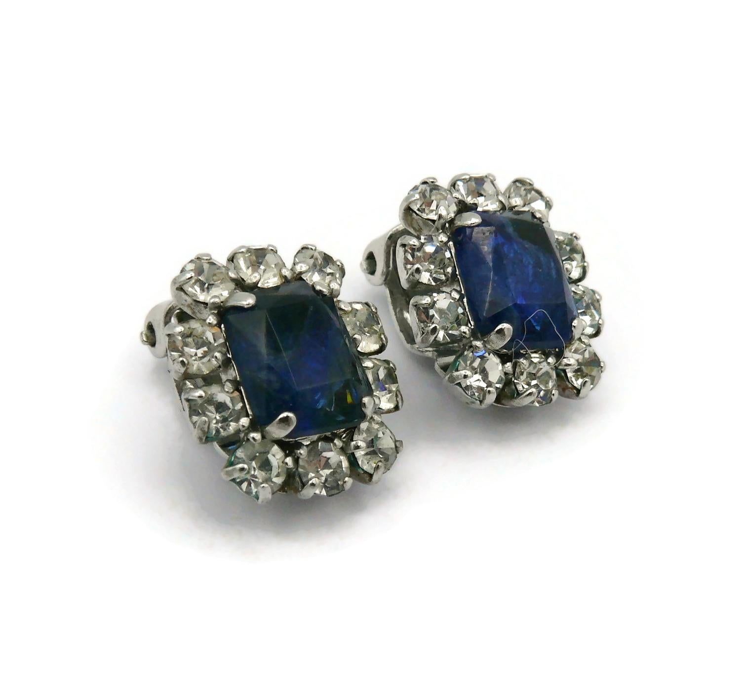 Women's CHRISTIAN DIOR Vintage Jewelled Clip-On Earrings, 1970 For Sale