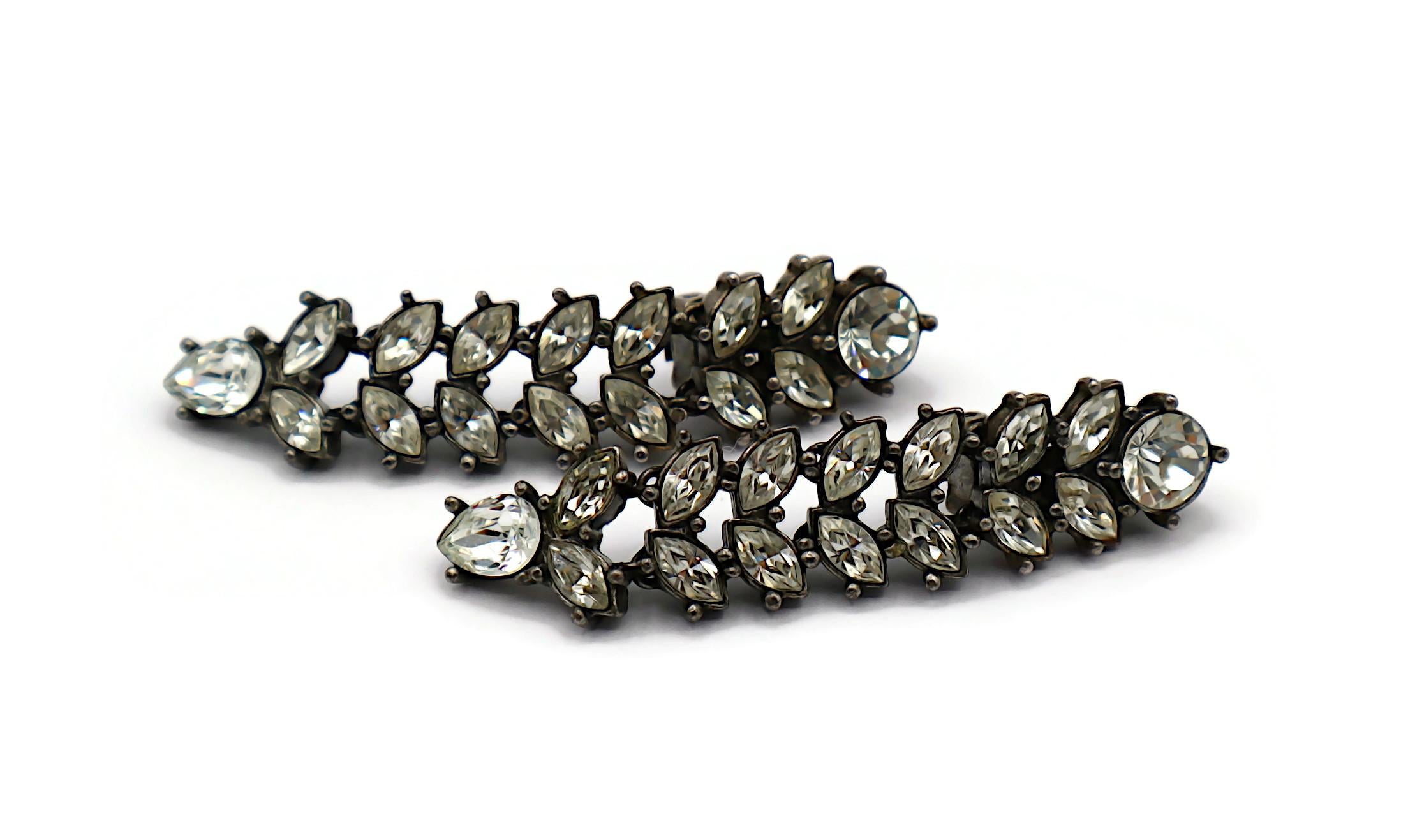 CHRISTIAN DIOR Vintage Jewelled Dangling Earrings For Sale 1