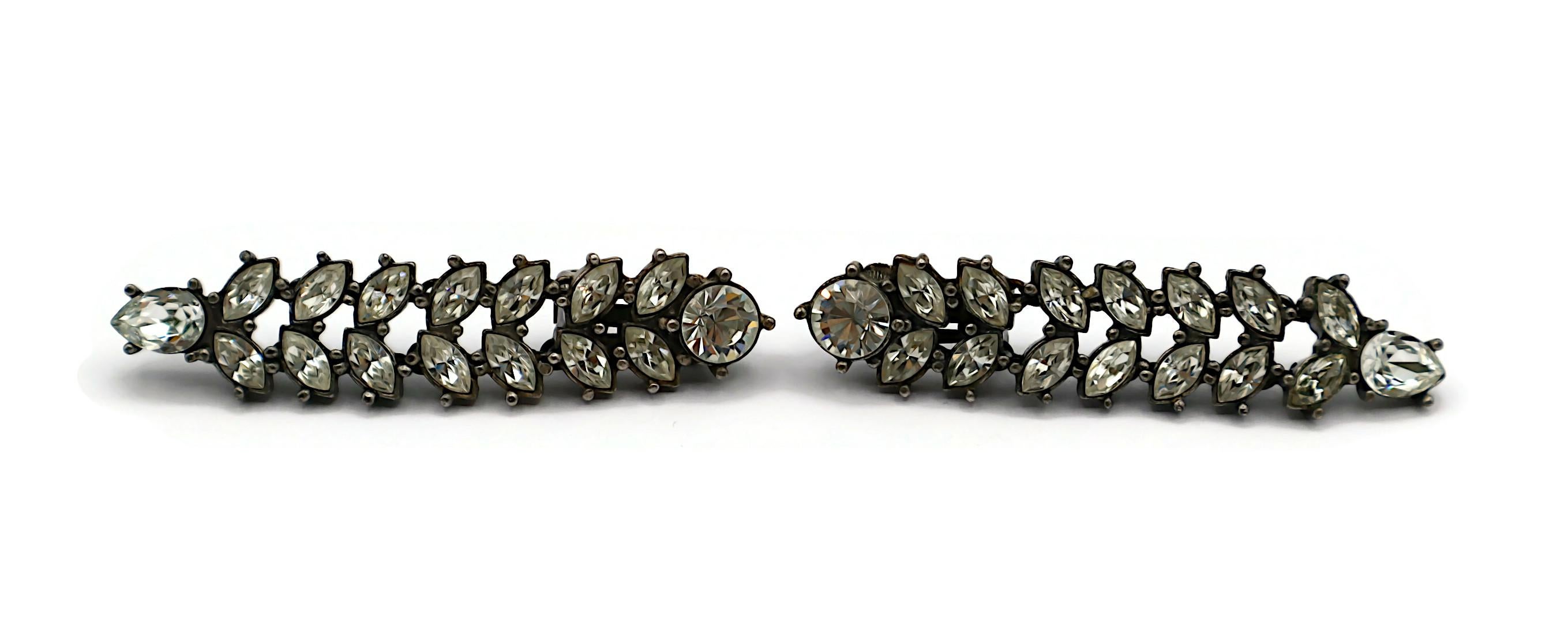 CHRISTIAN DIOR Vintage Jewelled Dangling Earrings For Sale 2