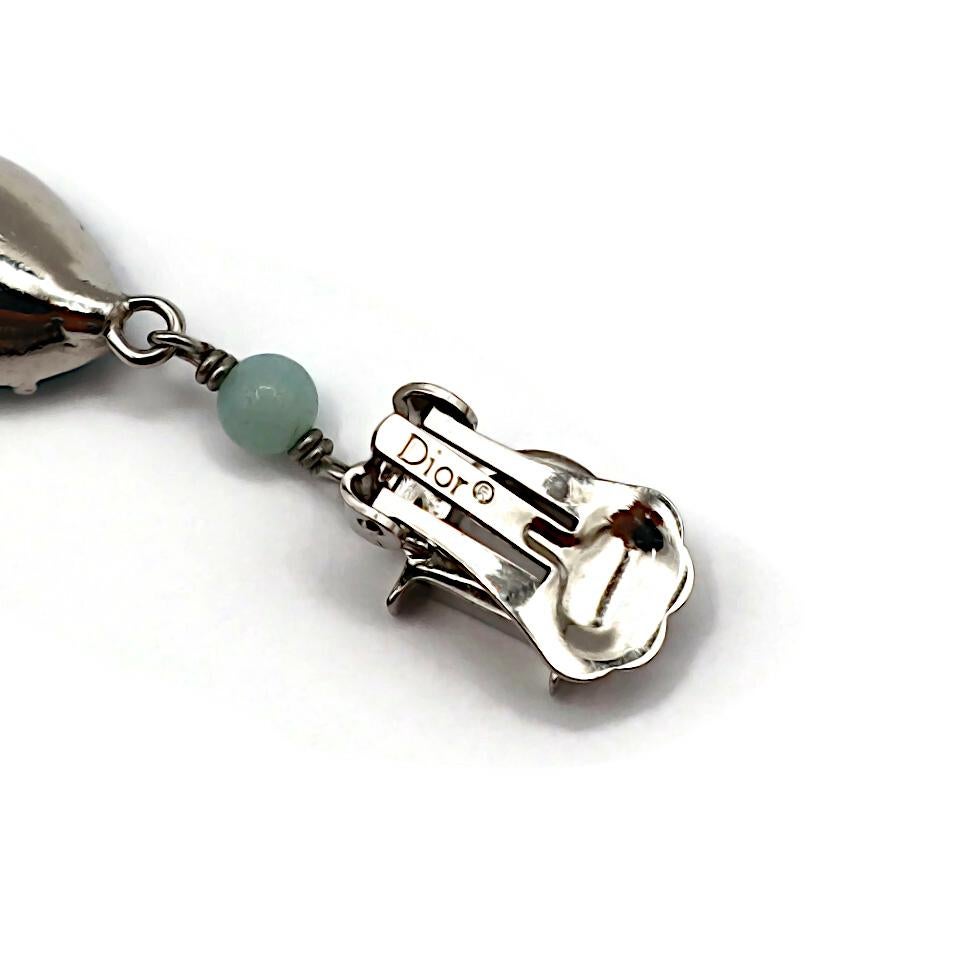 CHRISTIAN DIOR Vintage Jewelled Dangling Earrings For Sale 6
