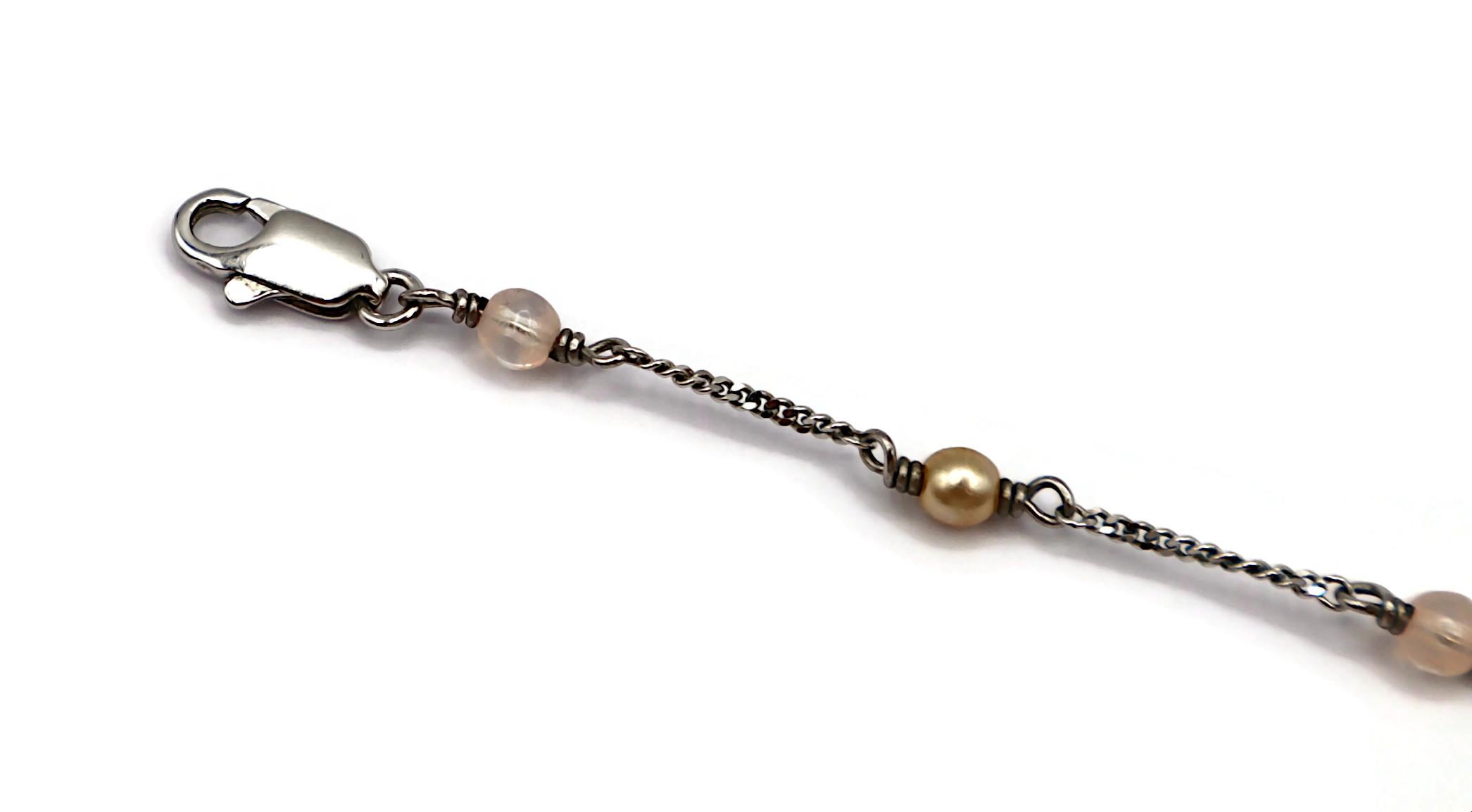 Women's CHRISTIAN DIOR Vintage Jewelled Dangling Logos Necklace For Sale