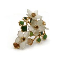 CHRISTIAN DIOR Vintage Floral Brooch