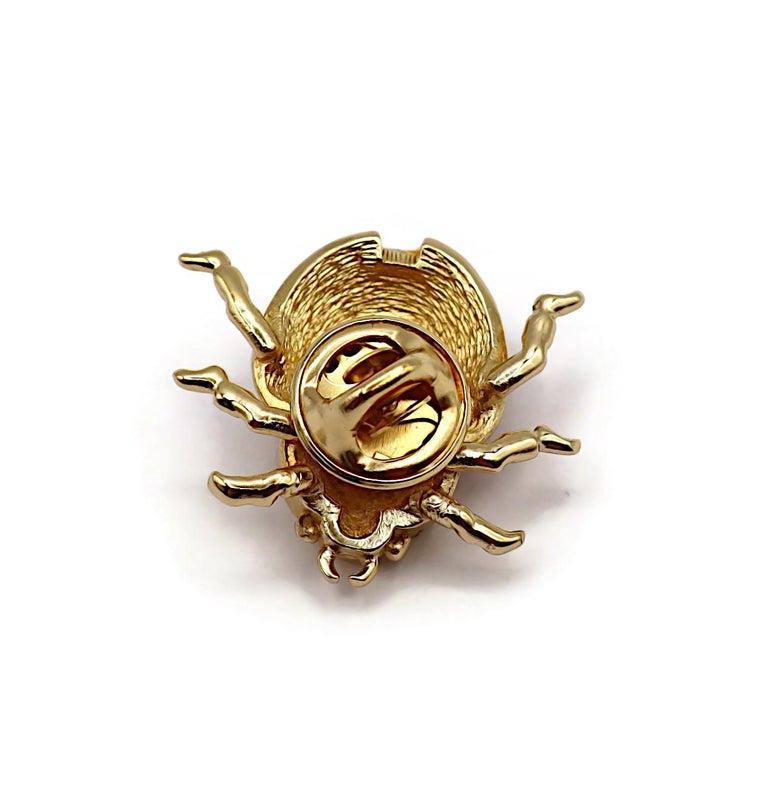 CHRISTIAN DIOR Vintage Jewelled Ladybug Pin Brooch at 1stDibs