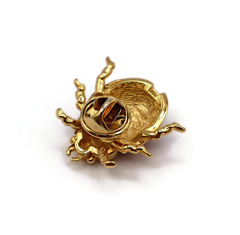 CHRISTIAN DIOR Vintage Jewelled Ladybug Pin Brooch at 1stDibs