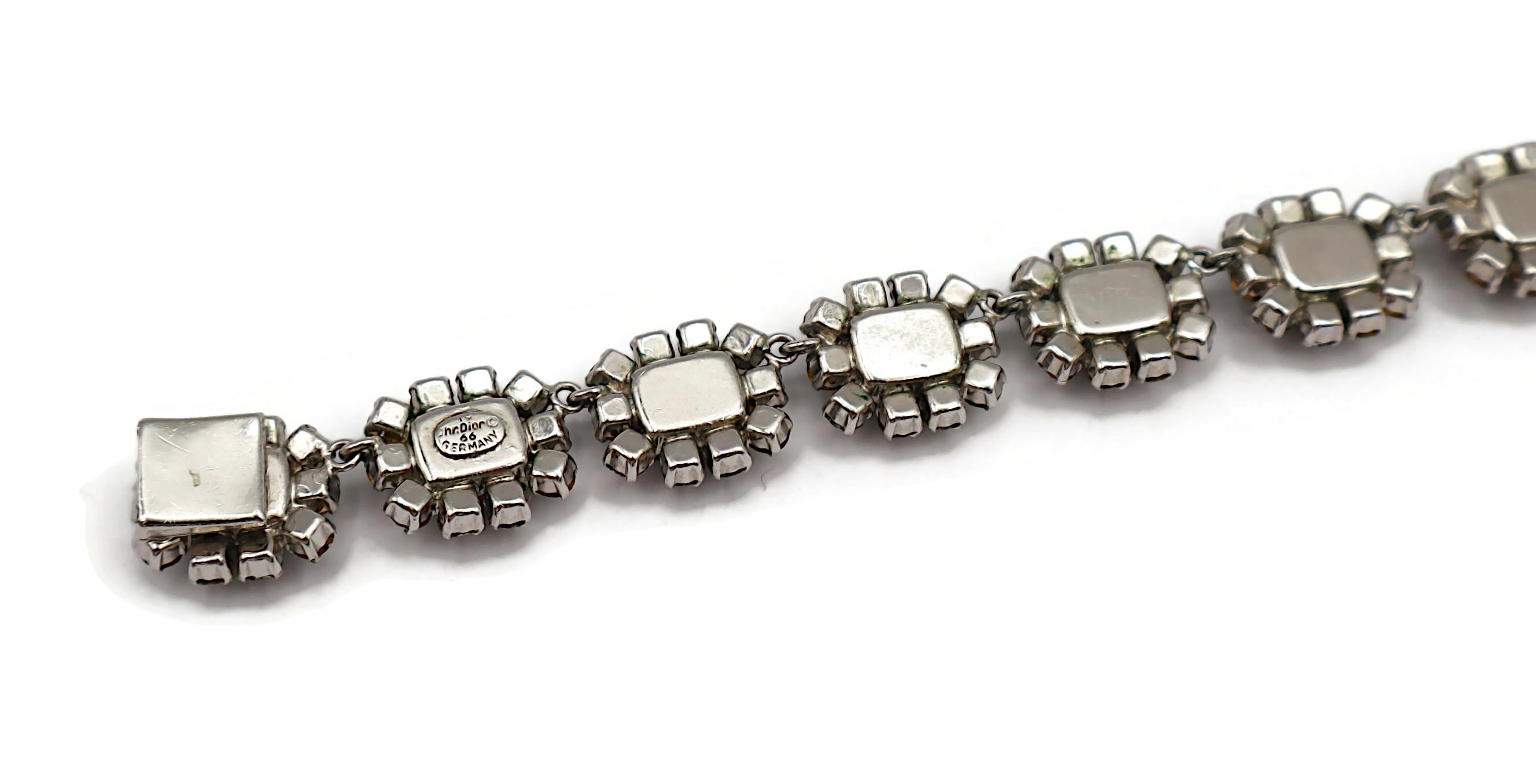 CHRISTIAN DIOR Vintage Jewelled Necklace and Earrings Set, 1966 For Sale 7