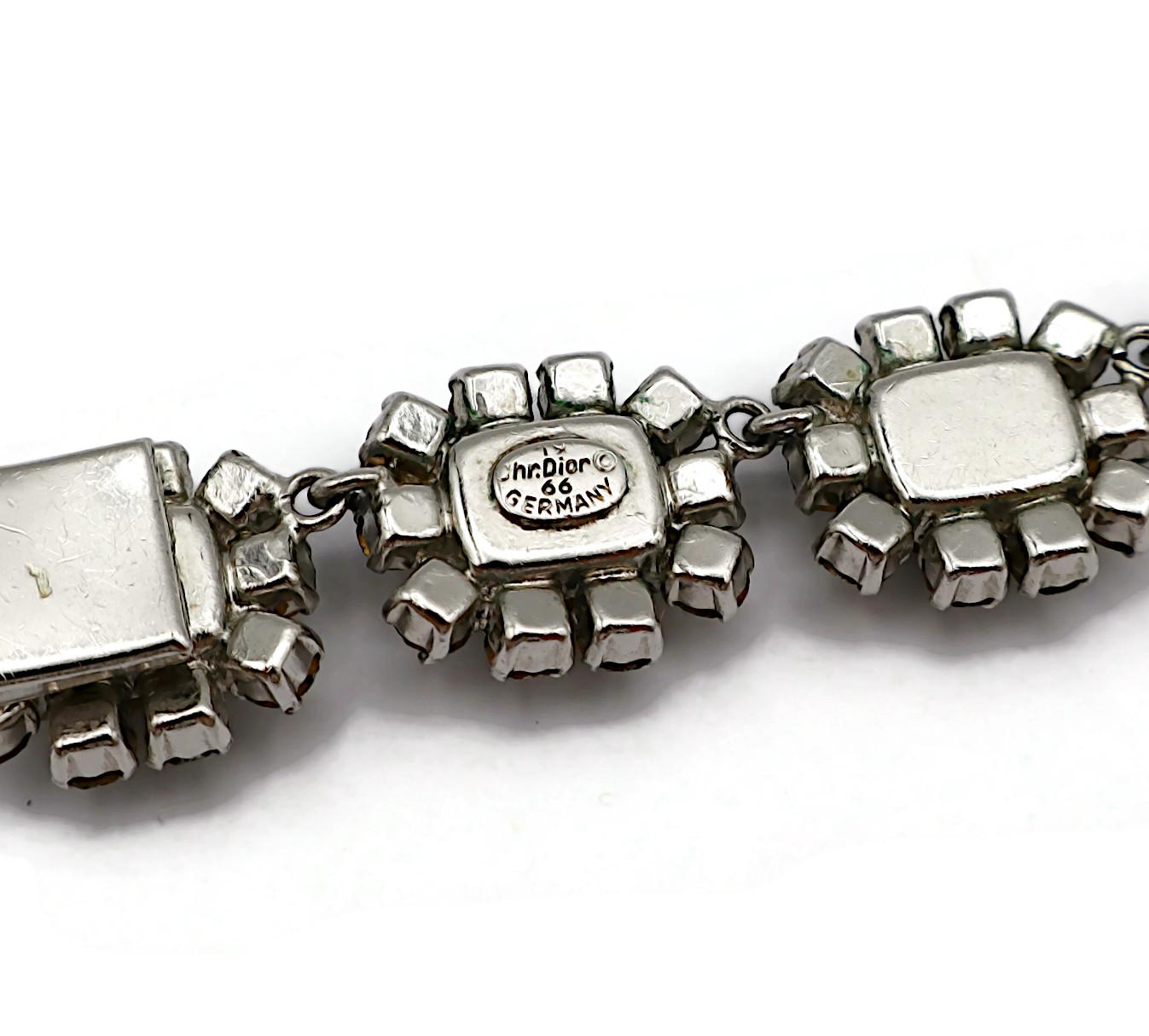 CHRISTIAN DIOR Vintage Jewelled Necklace and Earrings Set, 1966 For Sale 12