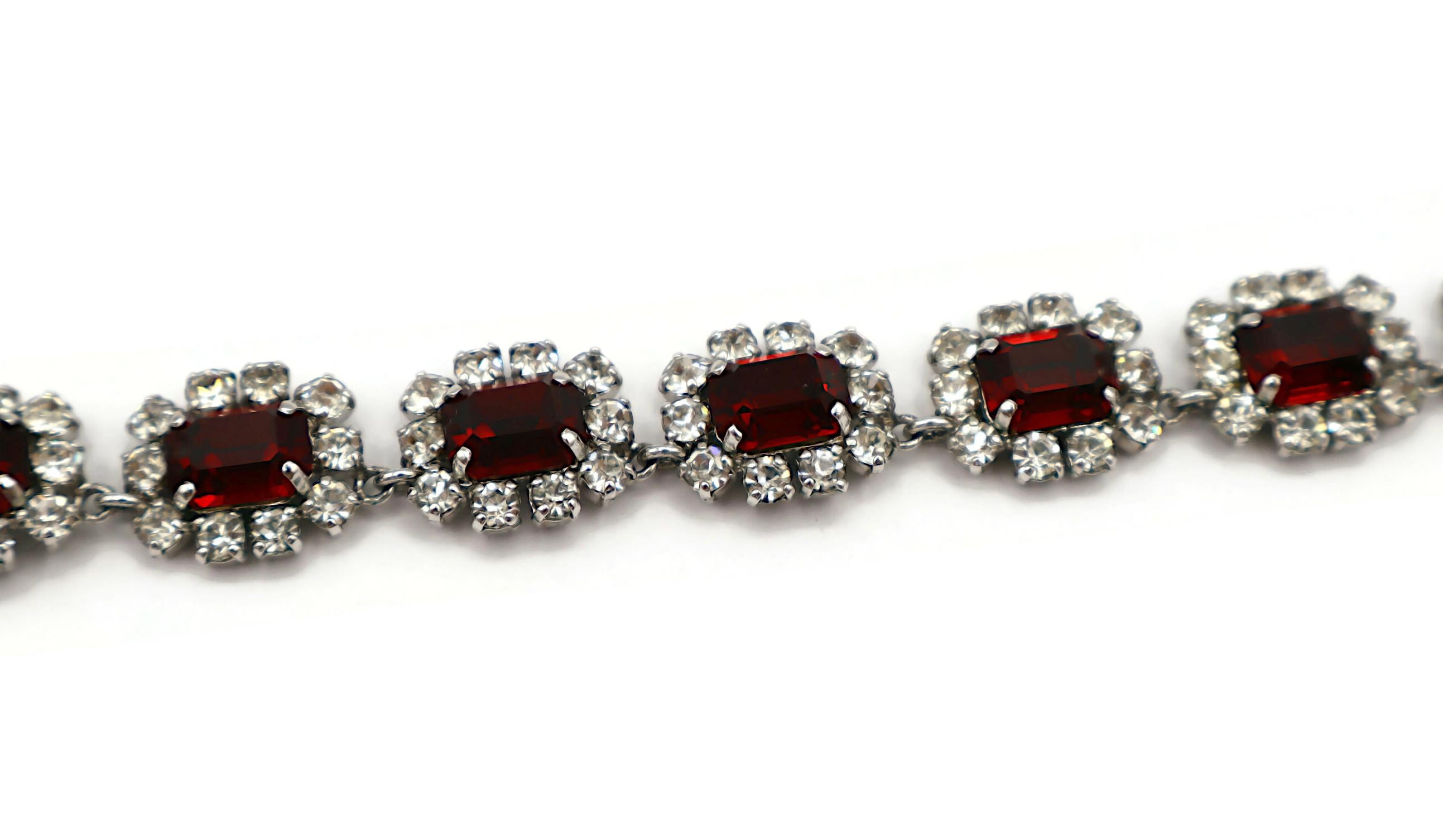 CHRISTIAN DIOR Vintage Jewelled Necklace and Earrings Set, 1966 For Sale 1