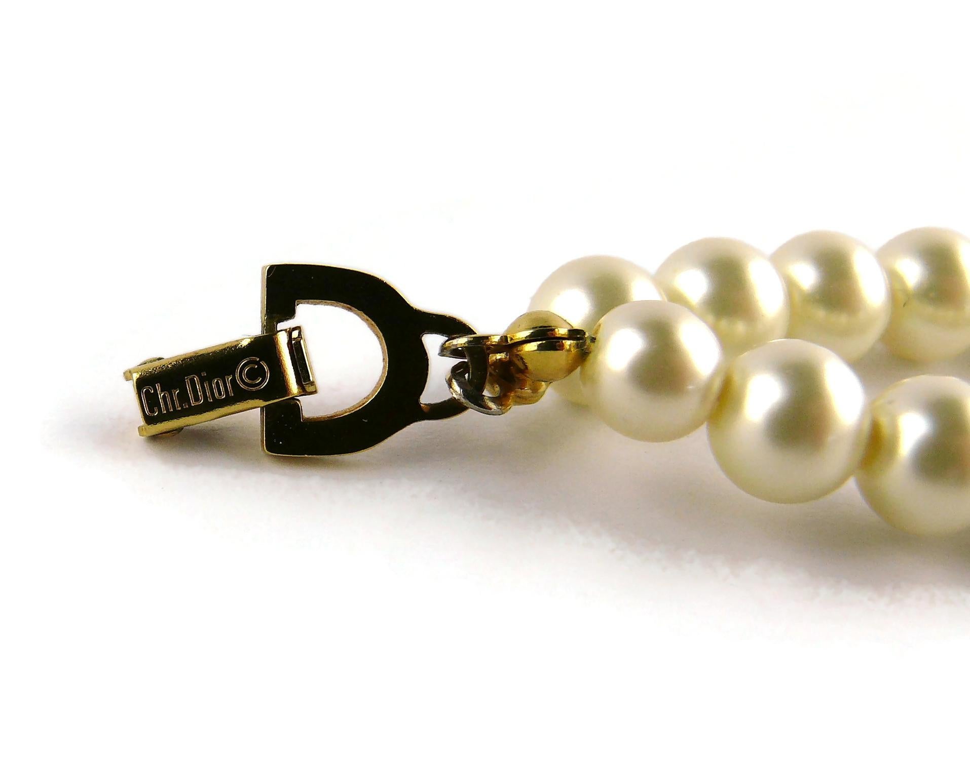 Christian Dior Vintage Jewelled Pearl Necklace 12