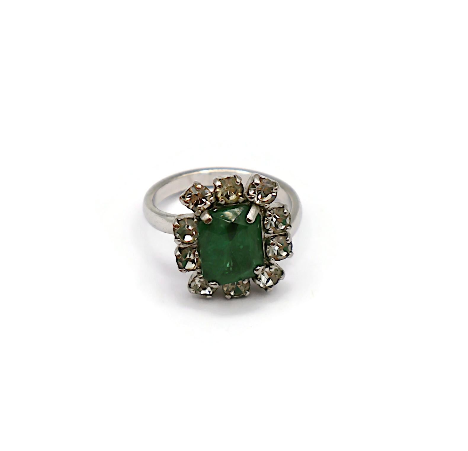 Women's CHRISTIAN DIOR Vintage Jewelled Ring, 1971 For Sale
