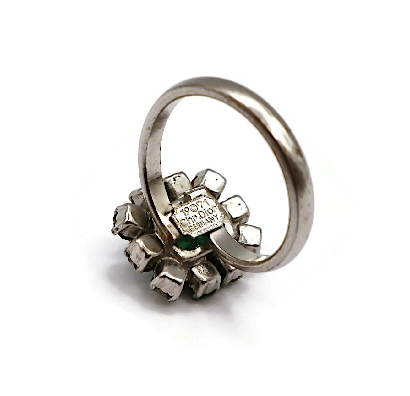 CHRISTIAN DIOR Vintage Jewelled Ring, 1971 For Sale 5