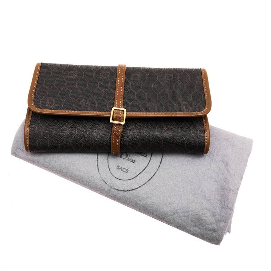 CHRISTIAN DIOR Vintage Jewelry Clutch in Brown Monogram Canvas 5