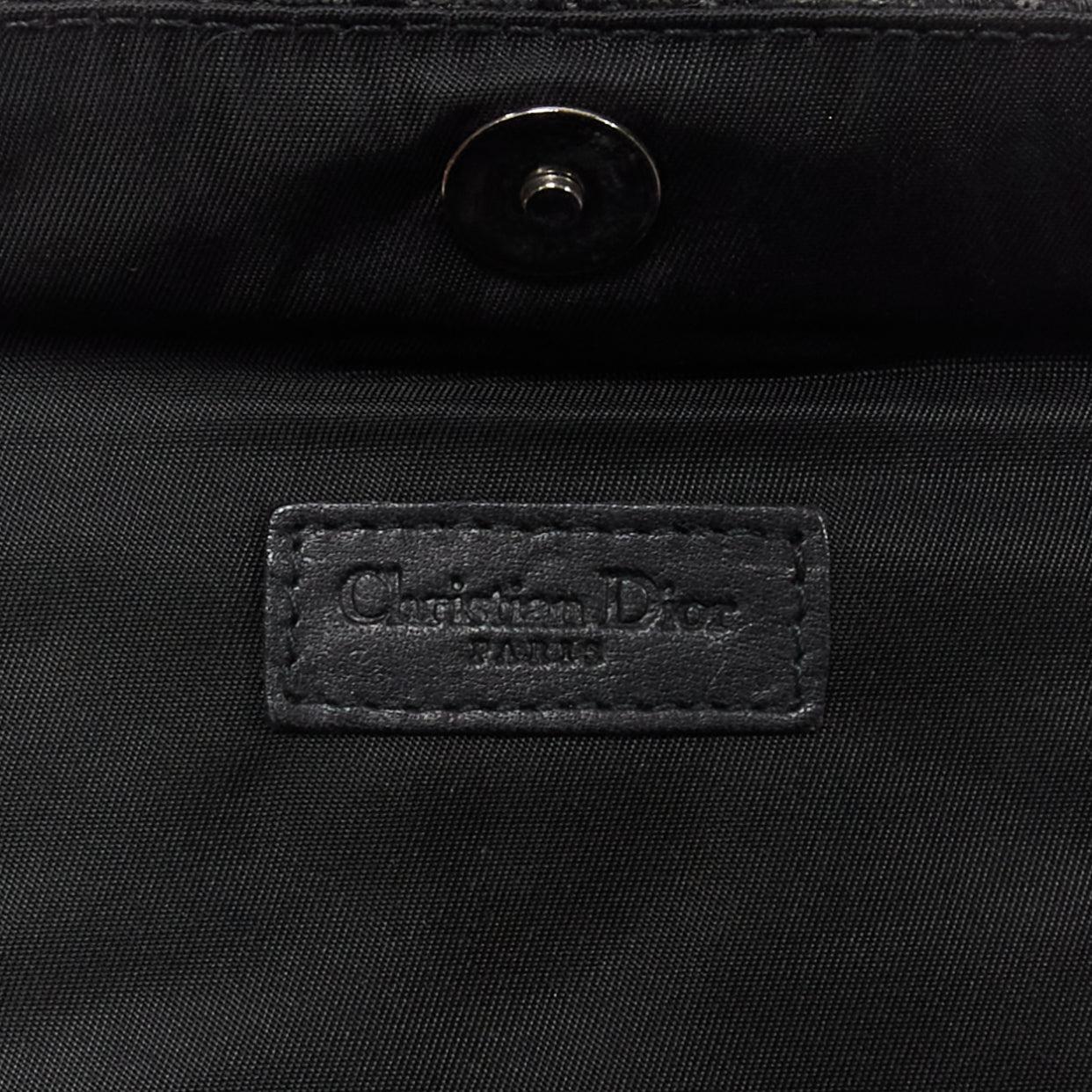 CHRISTIAN DIOR Vintage John Galliano black trotter Street Chic canvas box bag For Sale 5