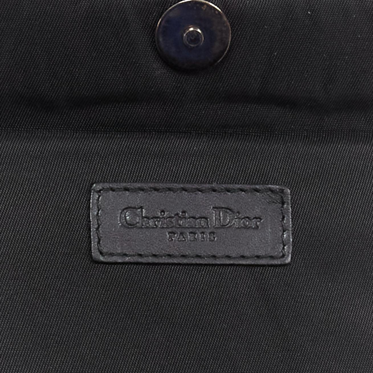 CHRISTIAN DIOR Vintage John Galliano black trotter Street Chic canvas vanity bag For Sale 5