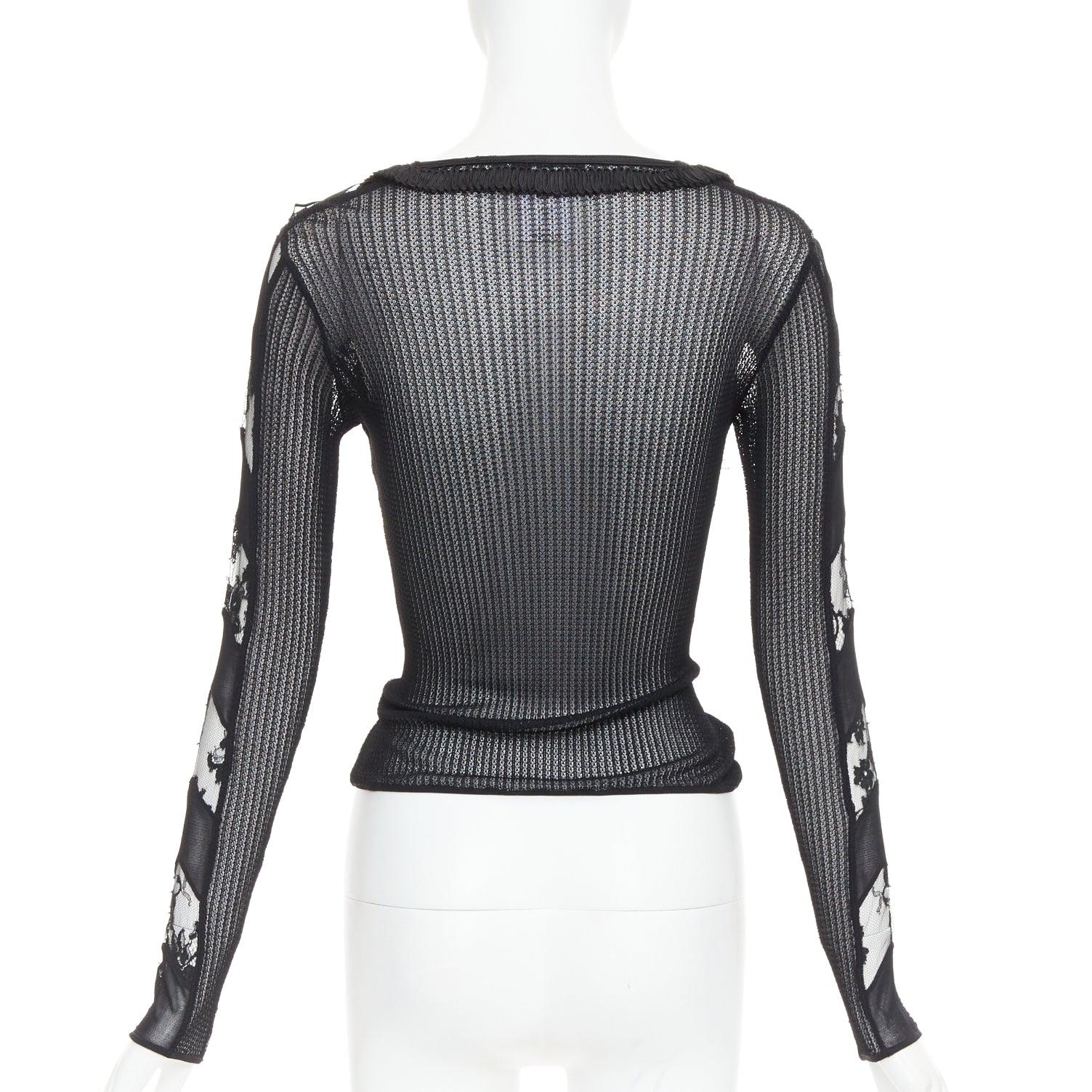 CHRISTIAN DIOR Vintage John Galliano corset ribbon lace lattice
