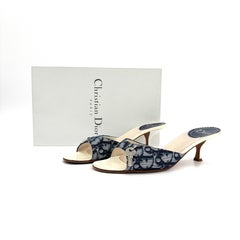 Christian Dior Vintage John Galliano Padlock and Key Oblique Mule Sandals 37