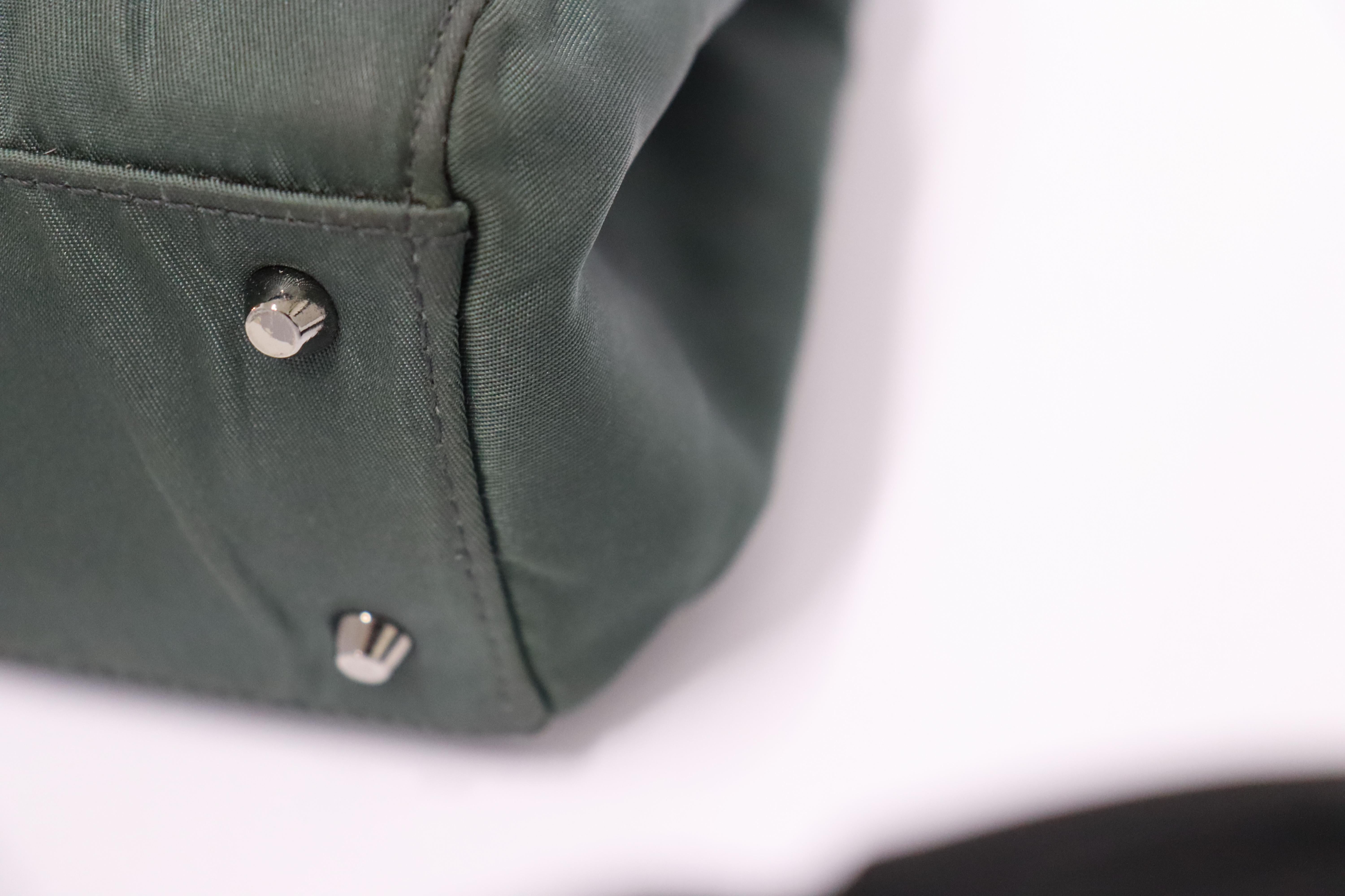 Christian Dior Vintage Khaki Nylon Satchel Bag 1
