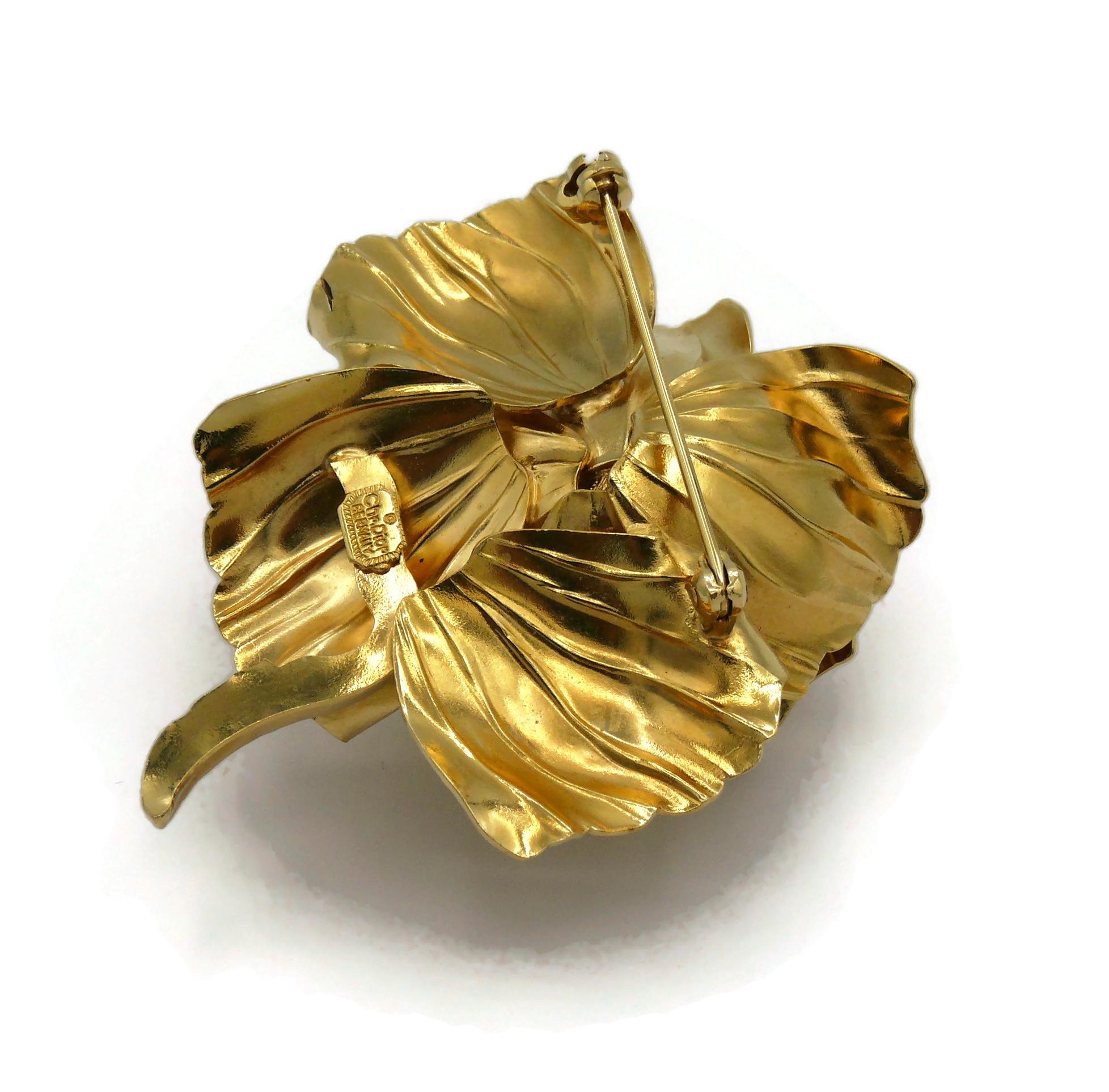 CHRISTIAN DIOR Broche vintage La Rose de Dior 10