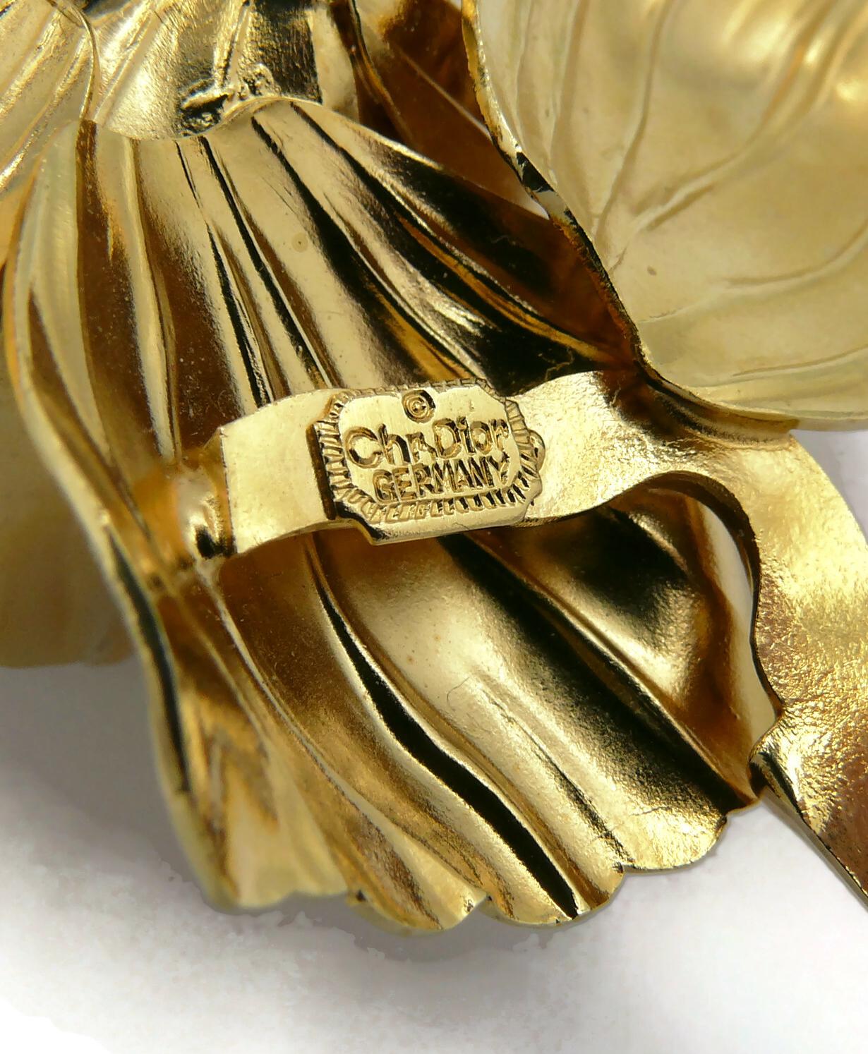 CHRISTIAN DIOR Broche vintage La Rose de Dior 11