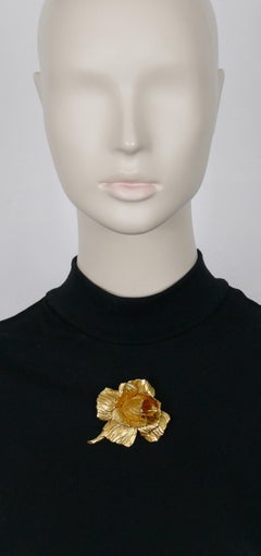 CHRISTIAN DIOR Vintage La Rose de Dior Brooch