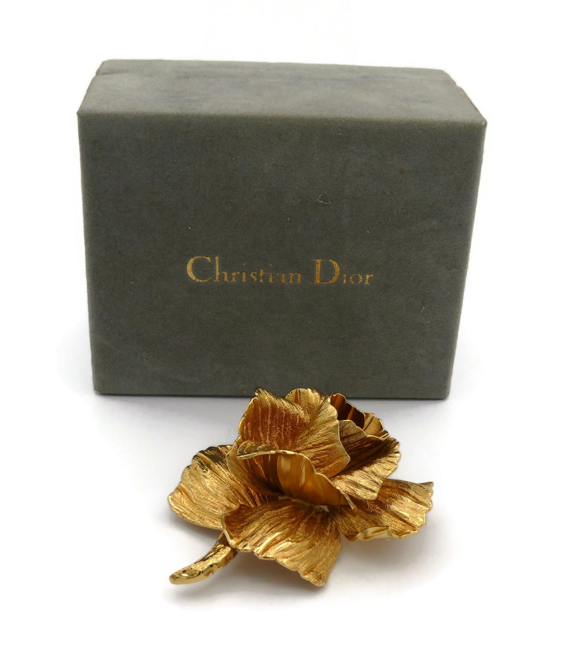  CHRISTIAN DIOR Broche vintage La Rose de Dior Pour femmes 