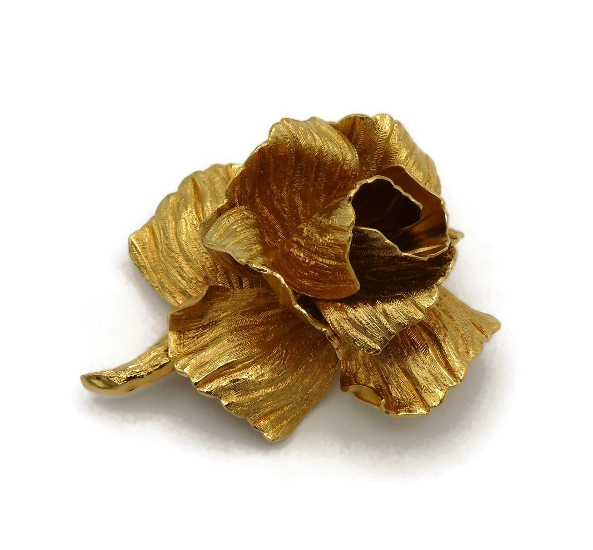 CHRISTIAN DIOR Broche vintage La Rose de Dior 1
