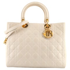 Christian Dior - Sac Lady Dior Vintage Cannage Quilt en cuir d'agneau - Large