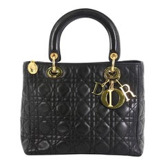 Christian Dior Vintage Lady Dior Bag Cannage Quilt Lambskin Medium